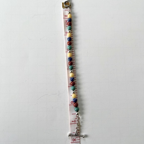 CAROLYN POLLACK * Beautiful Multi-Gemstone Beaded Toggle Bracelet - Picture 7 of 8